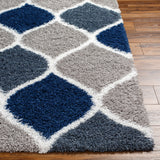 Judy Shaggy Cottage Plush Pile Light Grey Rug