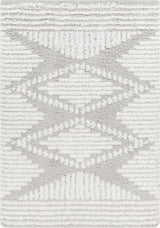 Nuria Shaggy Modern Plush Pile Light Grey Rug