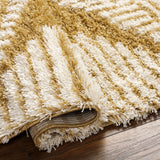 Nuria Shaggy Modern Plush Pile Camel Rug