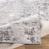 Fiona Abstract Modern Marble Silver Grey Rug