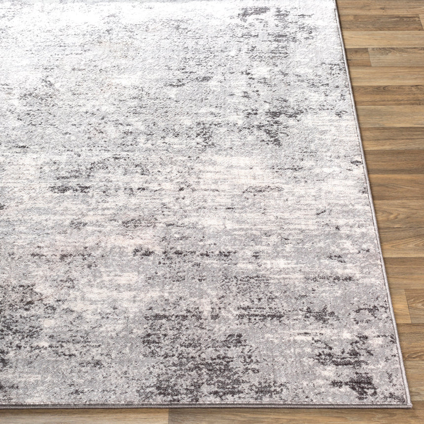 Fiona Abstract Modern Marble Silver Grey Rug