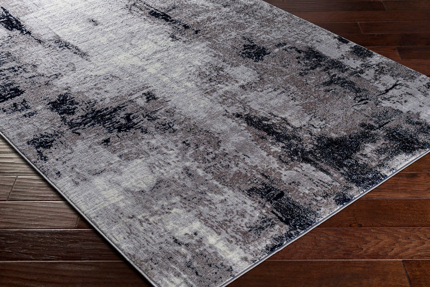 Giulia Abstract Modern Marble Grey Rug