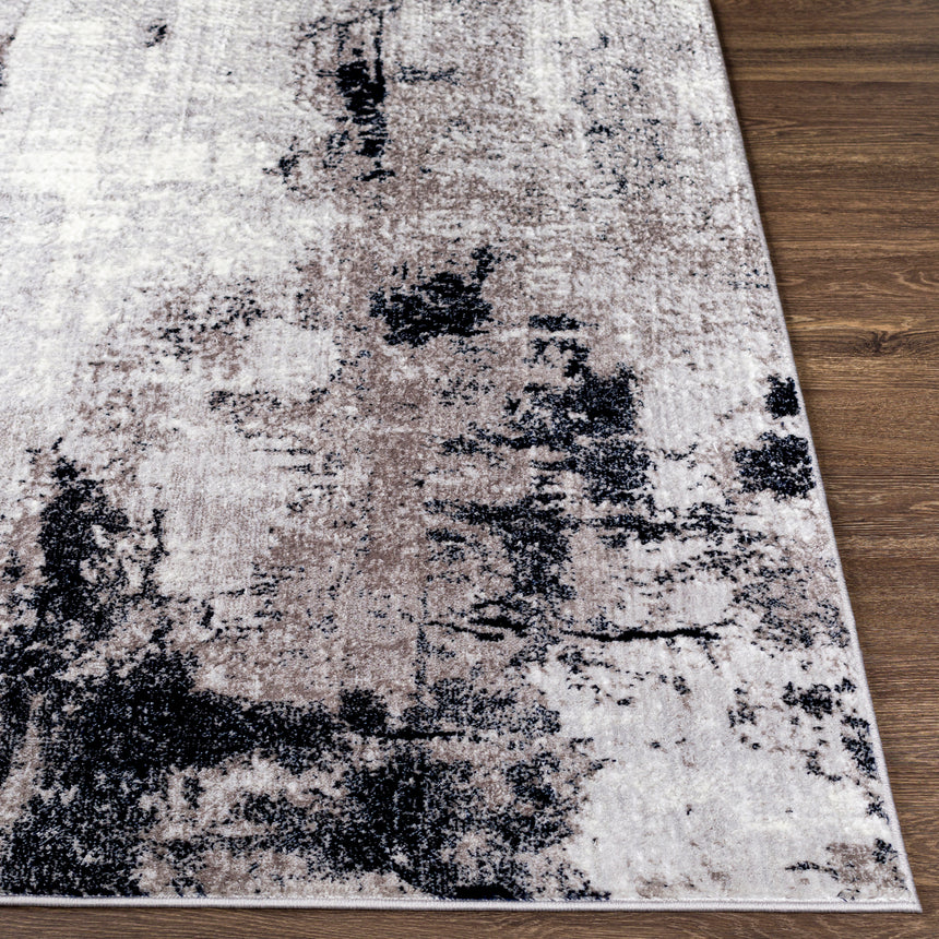 Giulia Abstract Modern Marble Grey Rug