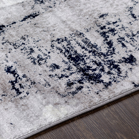 Giulia Abstract Modern Marble Grey Rug - Image 3
