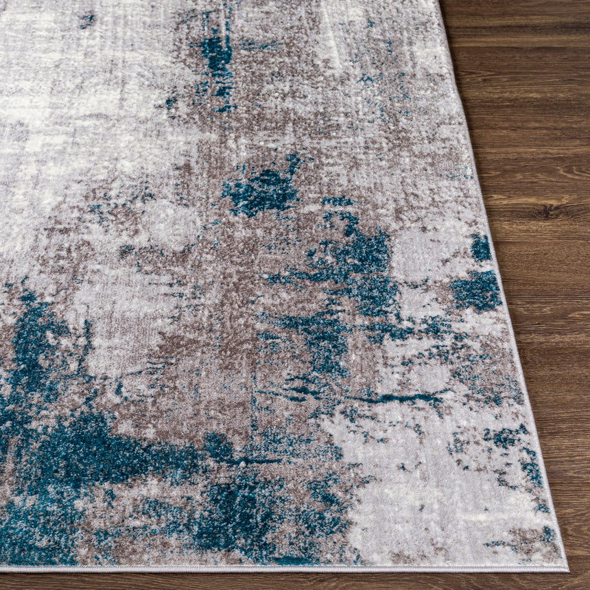 Giulia Abstract Modern Marble Medium Grey Rug