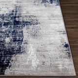 Giulia Abstract Modern Marble Black Rug