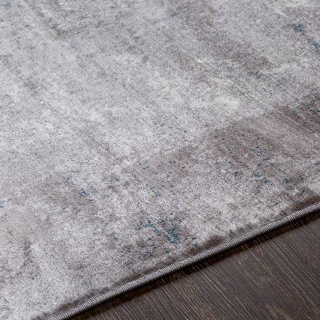 Giulia Abstract Modern Marble Teal Rug - Image 3